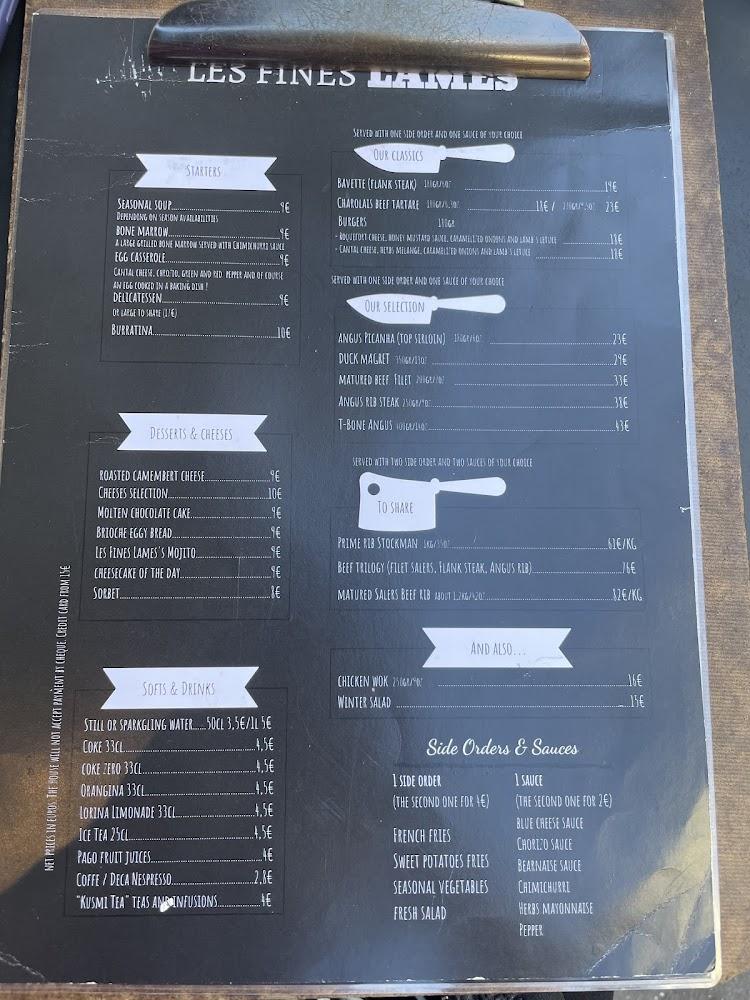Les Fines Lames - Menu Image 4